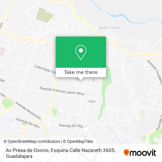 Av Presa de Osorio, Esquina Calle Nazareth 3605 map