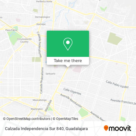 Calzada Independencia Sur 840 map