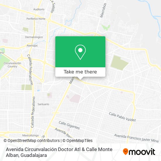 Avenida Circunvalación Doctor Atl & Calle Monte Alban map
