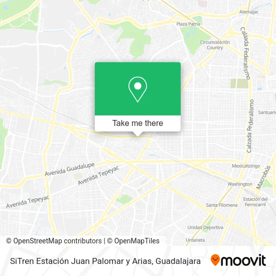 SiTren Estación Juan Palomar y Arias map