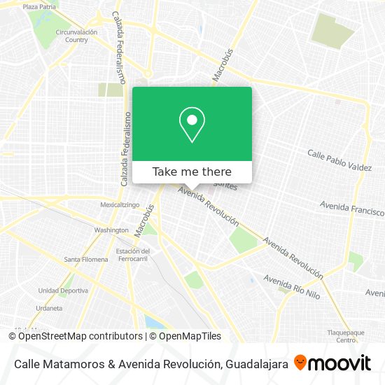 Calle Matamoros & Avenida Revolución map