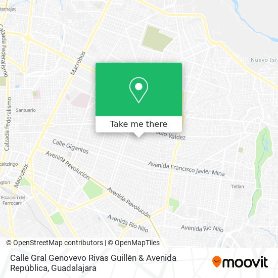 Mapa de Calle Gral Genovevo Rivas Guillén & Avenida República