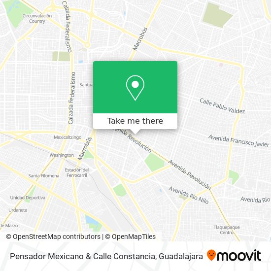 Mapa de Pensador Mexicano & Calle Constancia