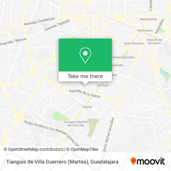 Tianguis de Villa Guerrero (Martes) map