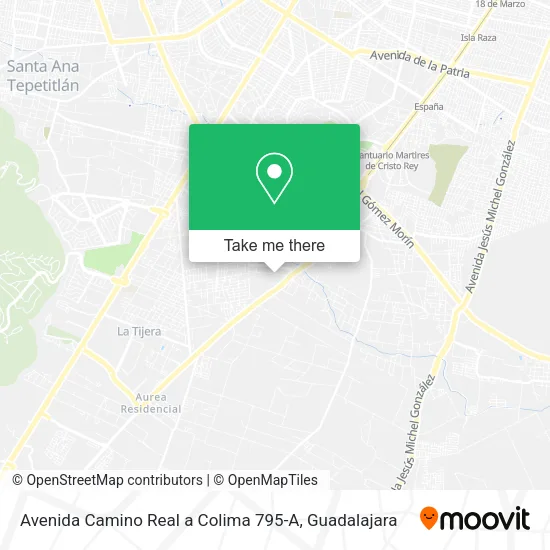 Avenida Camino Real a Colima 795-A map
