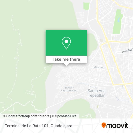 Terminal de La Ruta 101 map