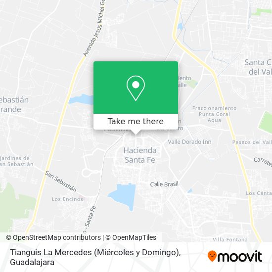 Mapa de Tianguis La Mercedes (Miércoles y Domingo)