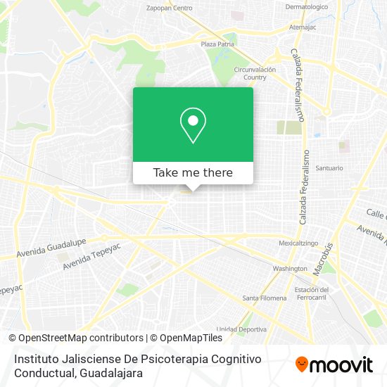 Mapa de Instituto Jalisciense De Psicoterapia Cognitivo Conductual