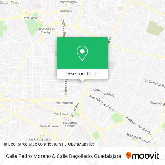 Mapa de Calle Pedro Moreno & Calle Degollado