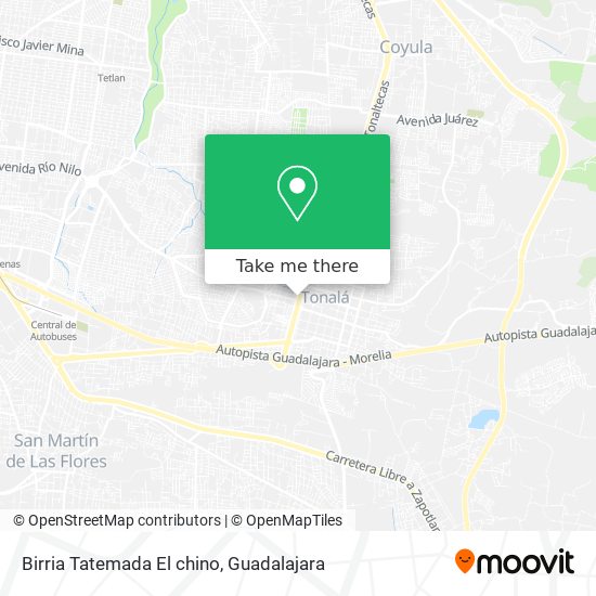 How to get to Birria Tatemada El chino in Tonalá by Bus or Train?
