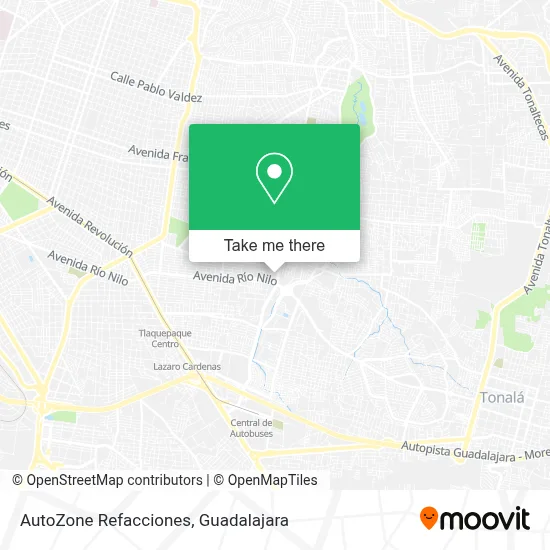 AutoZone Refacciones map