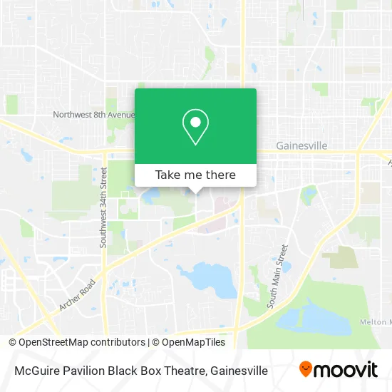 Mapa de McGuire Pavilion Black Box Theatre