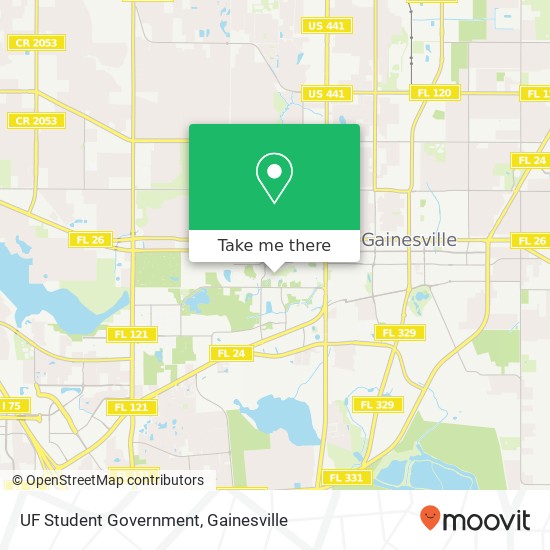 UF Student Government map