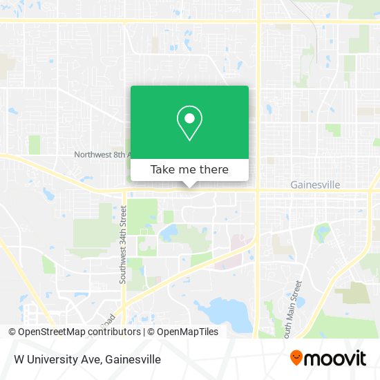 W University Ave map