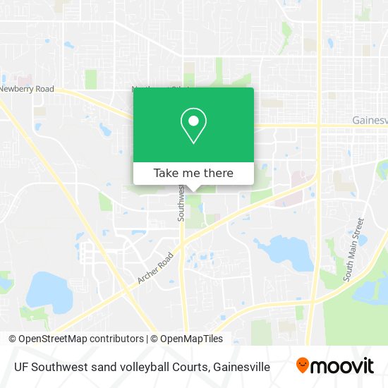 UF Southwest sand volleyball Courts map