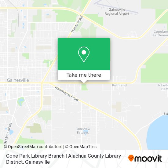 Cone Park Library Branch | Alachua County Library District map