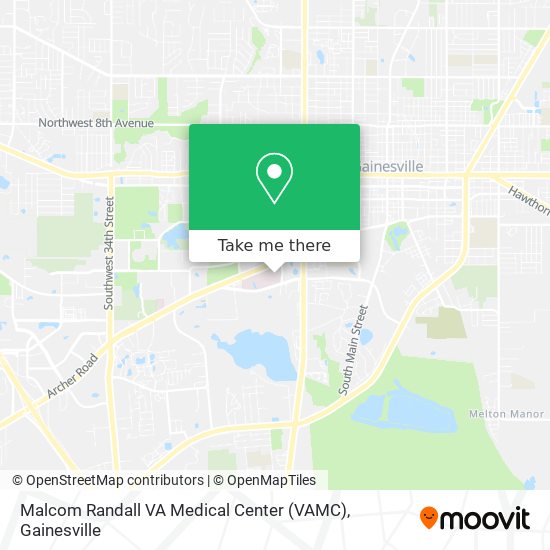 Malcom Randall VA Medical Center (VAMC) map