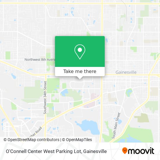O'Connell Center West Parking Lot map
