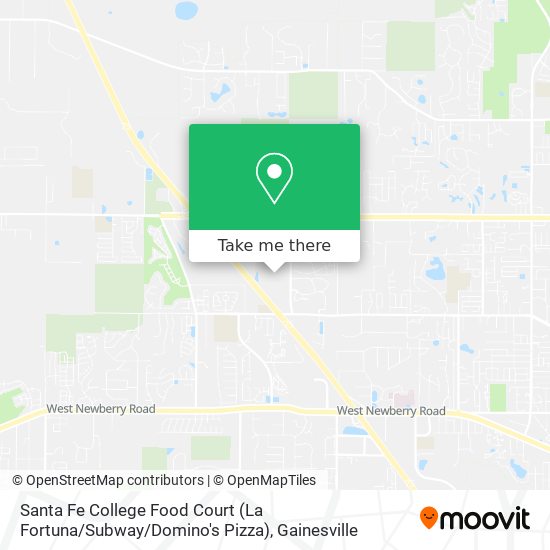 Mapa de Santa Fe College Food Court (La Fortuna / Subway / Domino's Pizza)