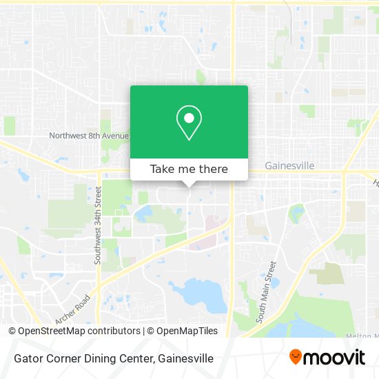 Gator Corner Dining Center map