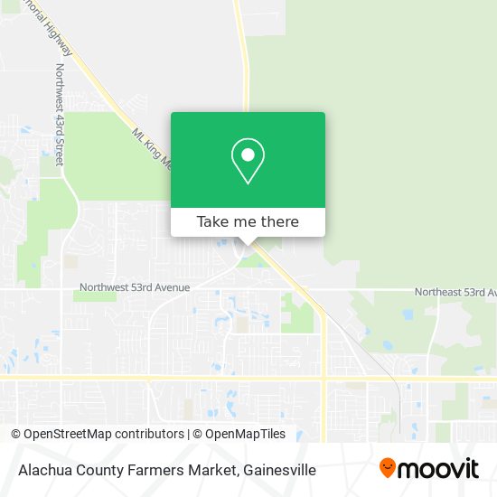 Mapa de Alachua County Farmers Market