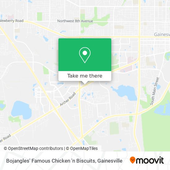 Bojangles' Famous Chicken 'n Biscuits map