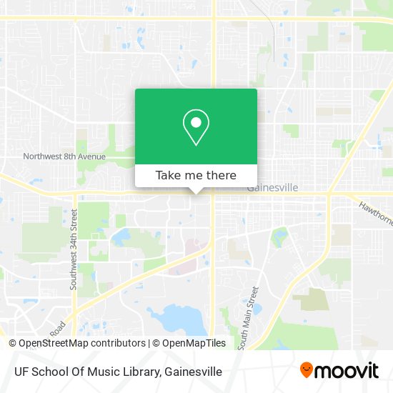 Mapa de UF School Of Music Library