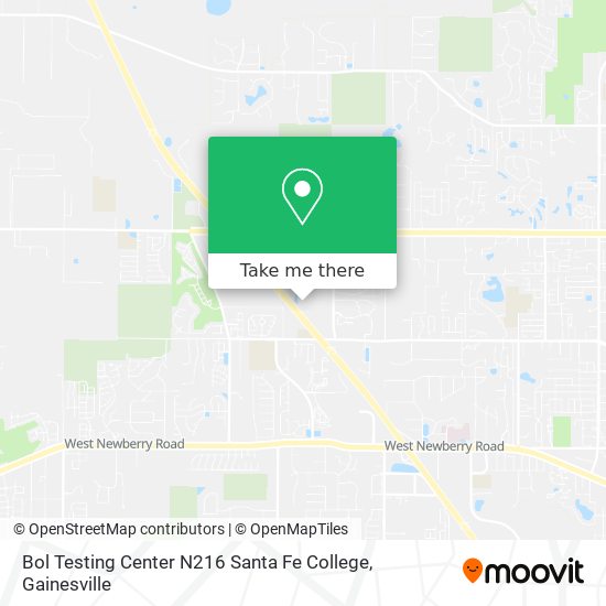 Mapa de Bol Testing Center N216 Santa Fe College