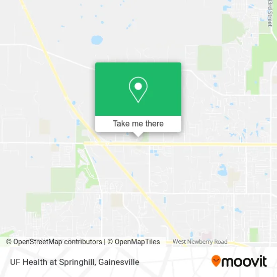 UF Health at Springhill map