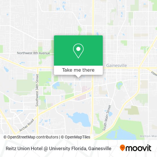 Reitz Union Hotel @ University Florida map