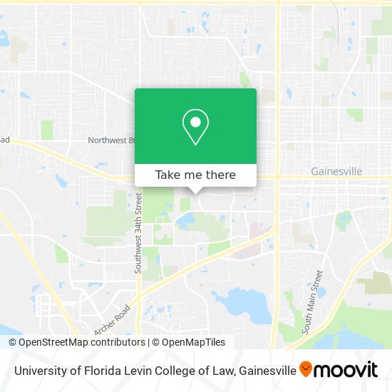 University of Florida Levin College of Law map