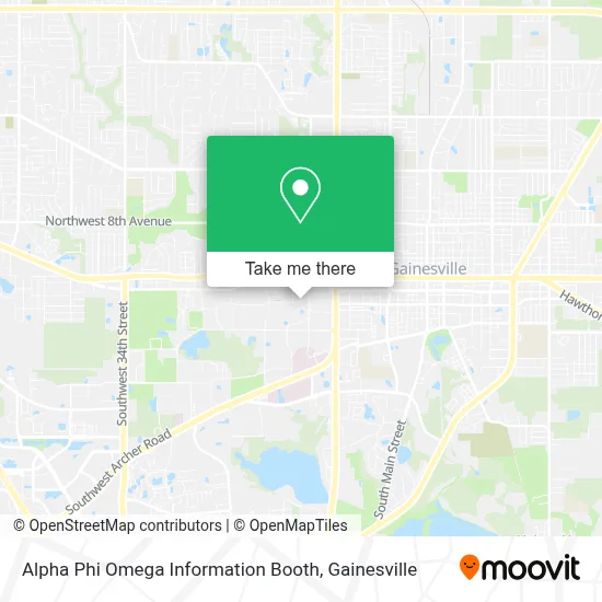 Alpha Phi Omega Information Booth map