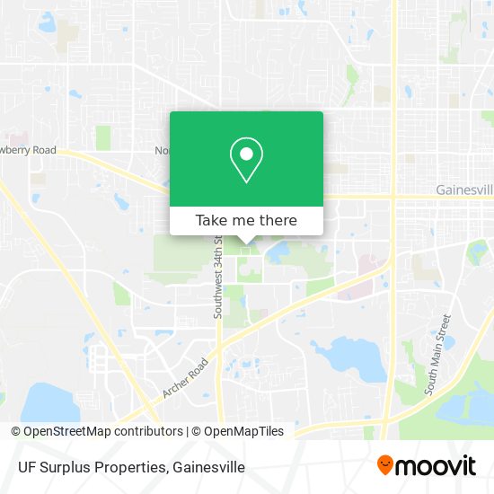 UF Surplus Properties map