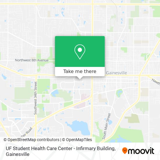 UF Student Health Care Center - Infirmary Building map