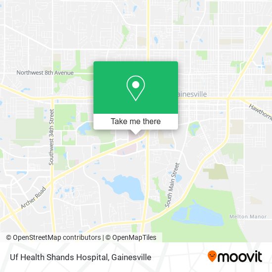 Mapa de Uf Health Shands Hospital