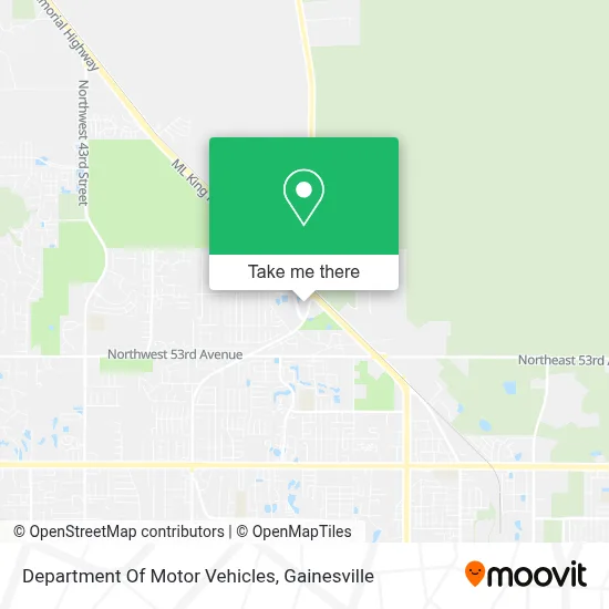 Department Of Motor Vehicles map