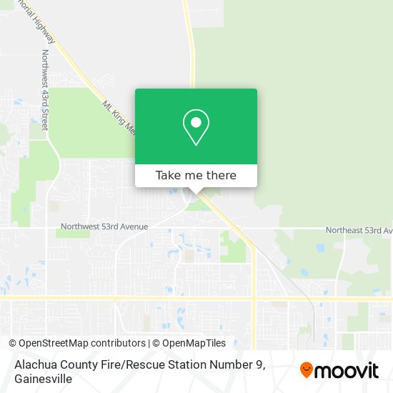 Mapa de Alachua County Fire / Rescue Station Number 9