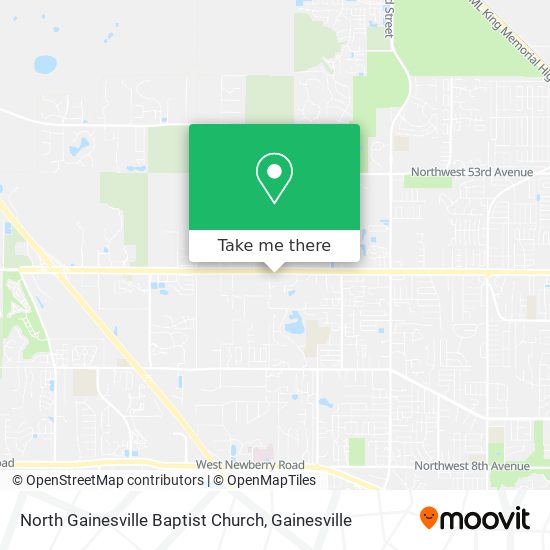 Mapa de North Gainesville Baptist Church