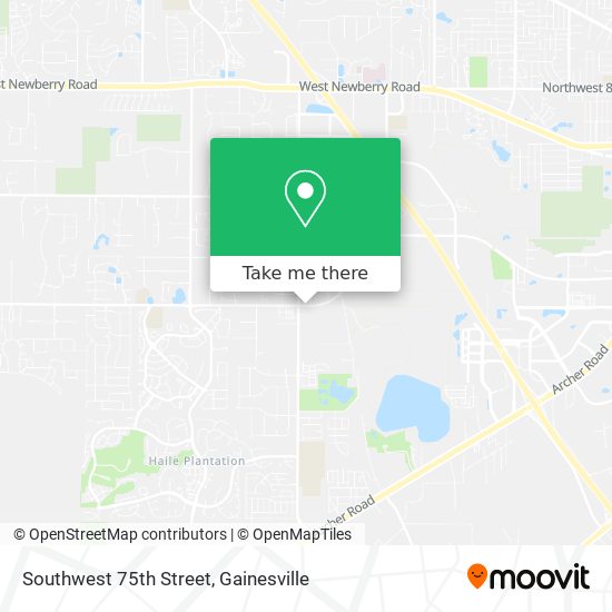 Southwest 75th Street map