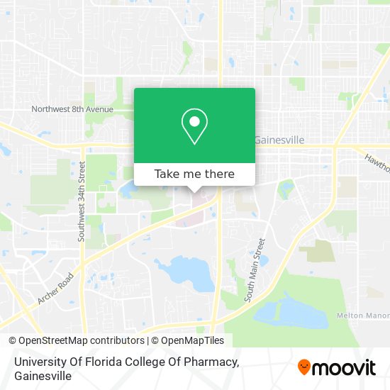 Mapa de University Of Florida College Of Pharmacy