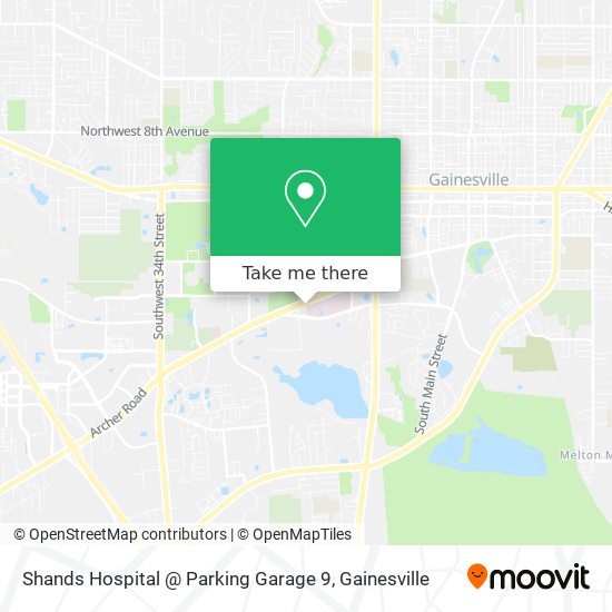 Mapa de Shands Hospital @ Parking Garage 9