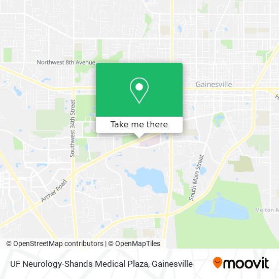 Mapa de UF Neurology-Shands Medical Plaza