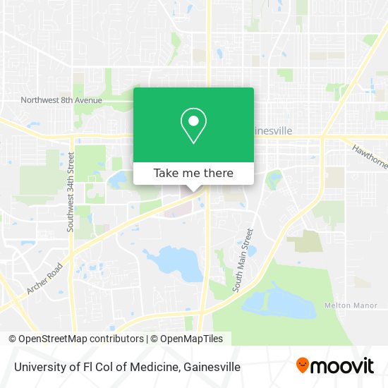 University of Fl Col of Medicine map