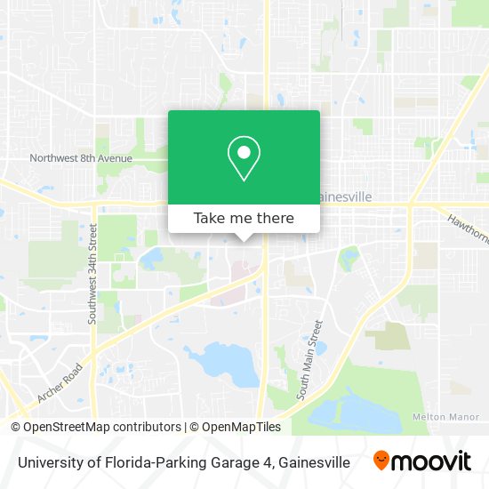 Mapa de University of Florida-Parking Garage 4