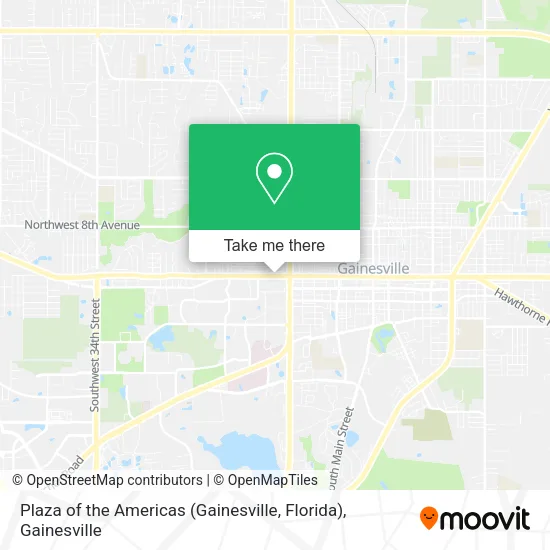 Plaza of the Americas (Gainesville, Florida) map