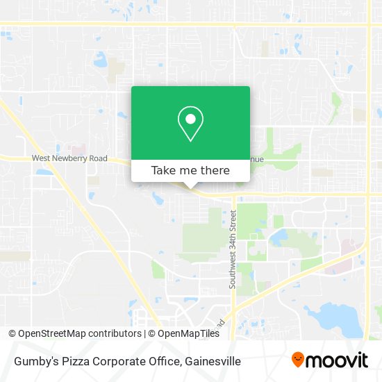 Mapa de Gumby's Pizza Corporate Office