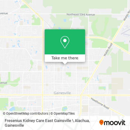 Fresenius Kidney Care East Gainsville \ Alachua map