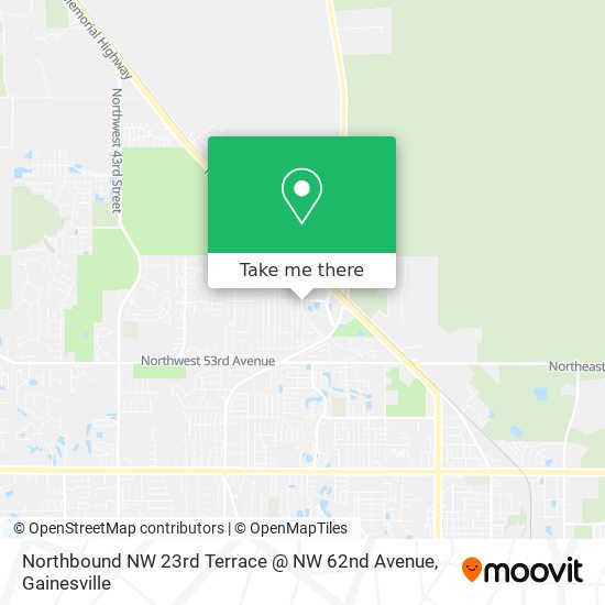 Mapa de Northbound NW 23rd Terrace @ NW 62nd Avenue