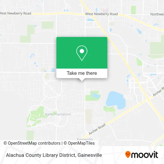 Alachua County Library District map