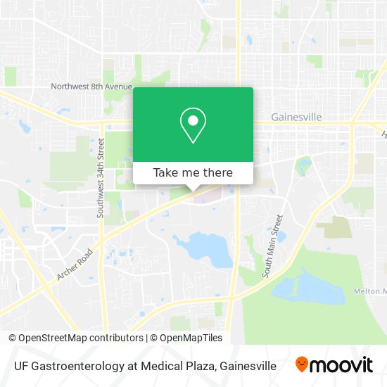 UF Gastroenterology at Medical Plaza map